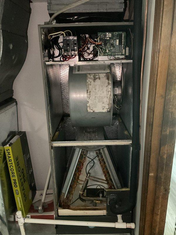 Newburgh, IN - Completed annual Gold Level planned maintenance on 10-year-old HVAC system. Performed comprehensive inspection of furnace and air handler assembly, including electrical components, blower motor operation, and ductwork connections. Replaced 20x20x5 air filter, verified proper airflow, and confirmed all safety controls functioning correctly. System operating within manufacturer specifications with no issues identified.