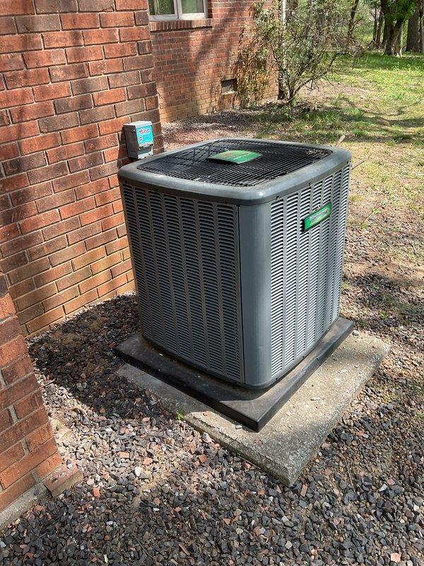 Completed annual Platinum Level planned maintenance on two residential HVAC systems aged 8 and 4 years. This was the second visit of the duo maintenance service, and the service agreement is due for renewal. Performed comprehensive inspection and maintenance procedures on both outdoor condenser units, which are positioned on concrete pads with proper clearance from the brick exterior. Changed air filters sized 16x25x5 and 20x25x5 on both systems. Inspected refrigerant lines, electrical connections, and verified proper operation of both units. All systems operating within normal parameters upon completion of service.