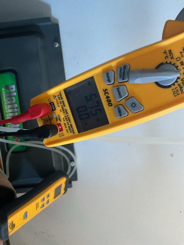 Completed second annual Platinum Level maintenance visit on 4-year-old HVAC system with 16x20x5 filter. Performed comprehensive electrical testing using Fieldpiece SC480 clamp meter, confirming proper frequency readings of 52.4 Hz. System is functioning within specifications and renewal is recommended.