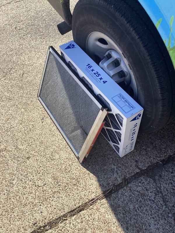 Evansville, IN - Completed second annual maintenance visit on 12-year-old HVAC system under Platinum Level service agreement. Replaced 16x25x4 air filter as part of scheduled maintenance protocol. System functioning properly; customer due for service renewal.