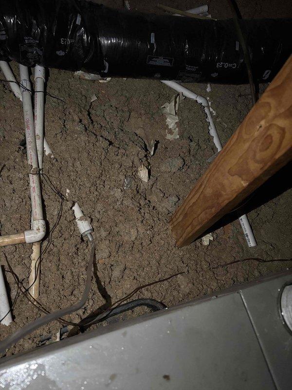 Elizabethtown, KY - Conducted follow-up site visit to complete previously unfinished HVAC installation work. Accessed crawl space to evaluate PVC piping, insulated ductwork, and electrical components for the pending condensate pump installation and AC wiring connection. Will return to complete the installation once all necessary materials are available.