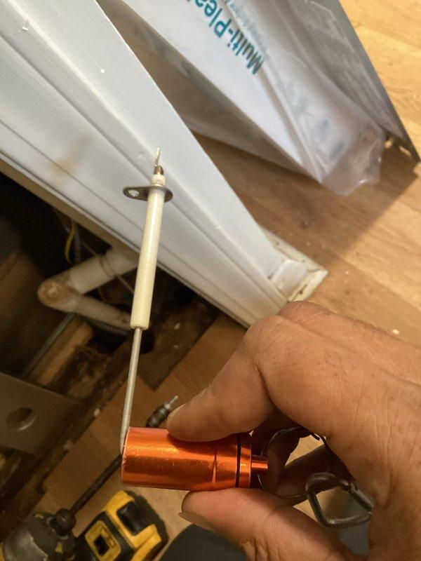 Performed semi-annual tune-up on 1-year-old HVAC system for platinum member. Replaced existing BAM 16x25x4 air filter with new Koch filter. Inspected and serviced ignition system components, including examination and testing of the ceramic igniter assembly.