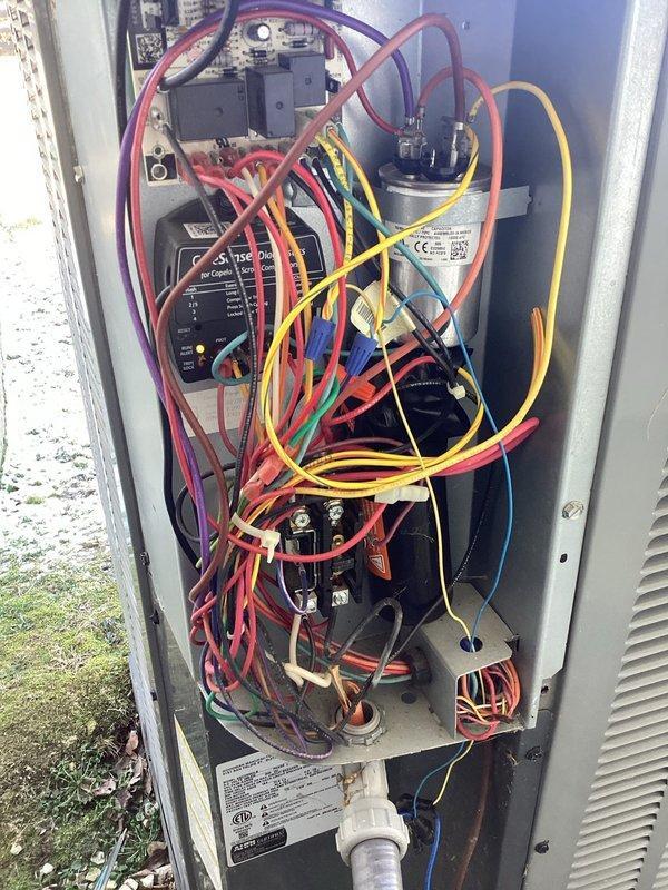 Responded to customer complaint regarding auxiliary heat malfunction. Inspection revealed excessive runtime alerts on the ecobee thermostat system, indicating potential control or relay issues. After examining the control panel wiring and connections, repaired faulty auxiliary heat relay and reorganized crossed wiring to restore proper heat sequence operation.