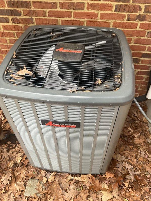Elizabethtown, KY - Diagnosed and serviced 3-year-old Amana heat pump system experiencing delayed heating response in upstairs unit. Inspection revealed heat strips were not activating properly, causing approximately one hour delay between heat pump operation and auxiliary heat engagement. Cleaned debris from outdoor unit, verified proper operation of downstairs system, and adjusted control board settings to ensure timely activation of heat strips when temperature differential requires supplemental heating.