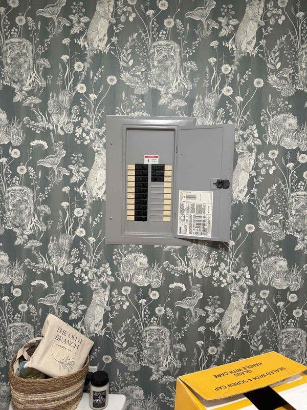 Shelbyville, KY - Conducted on-site assessment for installation of new dishwasher electrical connection in a home without previous dishwasher wiring. Inspected main electrical panel to evaluate capacity and available circuits for dedicated 20A dishwasher circuit. Documented existing panel configuration to determine optimal wiring path from panel to kitchen installation location.