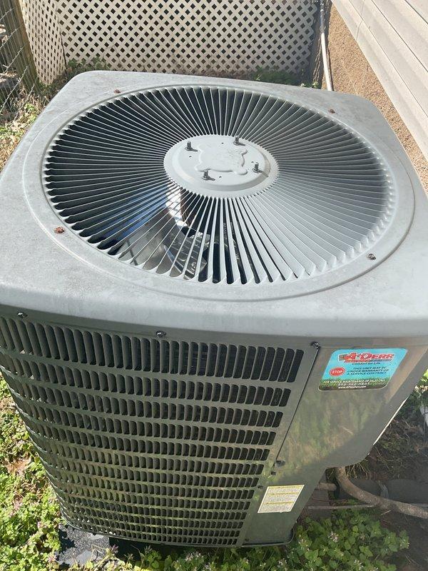 Shelbyville, KY - Performed scheduled AC tune-up on residential system as part of complimentary maintenance service. Inspected outdoor condensing unit (approximately 2022 model) which showed normal weather exposure but remains in functional condition. System was verified operational with no current HVAC issues reported or found during service.