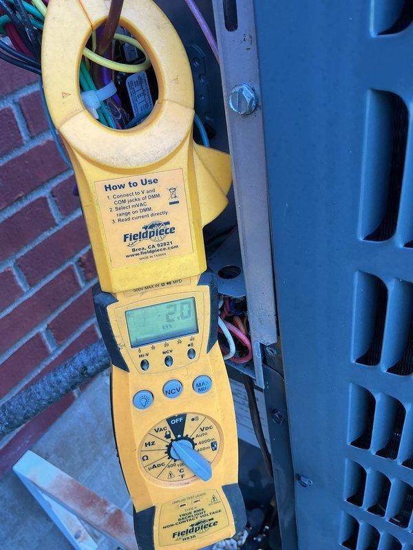 Completed monthly Platinum Level maintenance on a 4-year-old HVAC system. Performed comprehensive system inspection, replaced 20x20x4 air filter, and verified all operational parameters. Measured supply air temperature at 129.0°F and confirmed proper system performance. Checked electrical connections and amp draw using clamp meter, recording -2.0 reading during diagnostic testing. Inspected ductwork insulation and noted minor wear on foil-backed material with reinforced mesh pattern. All components operating within manufacturer specifications, and system is functioning efficiently for continued service.