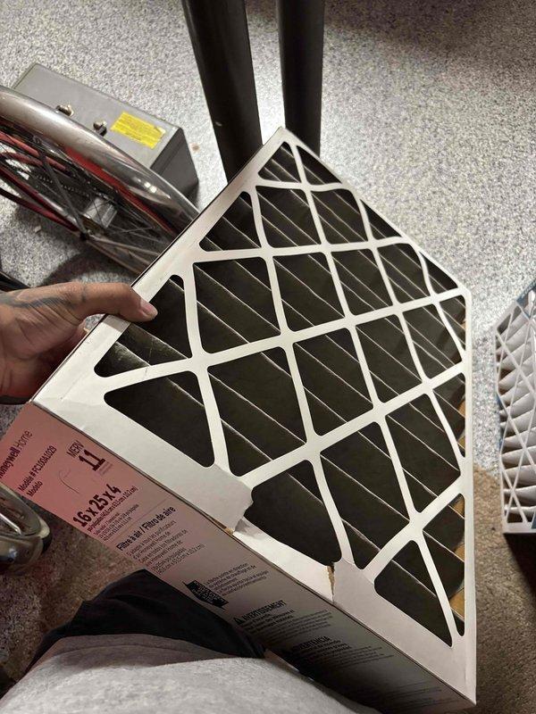 Completed comprehensive AC tune-up and maintenance service on residential air conditioning system. Performed system inspection, replaced 16x25x4 pleated air filter, and verified supply air temperature at 49.8°F, confirming proper cooling operation and system performance within normal parameters.