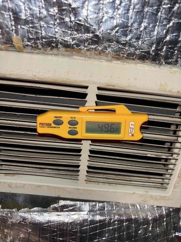 Completed comprehensive AC tune-up and maintenance service on residential air conditioning system. Performed system inspection, replaced 16x25x4 pleated air filter, and verified supply air temperature at 49.8°F, confirming proper cooling operation and system performance within normal parameters.