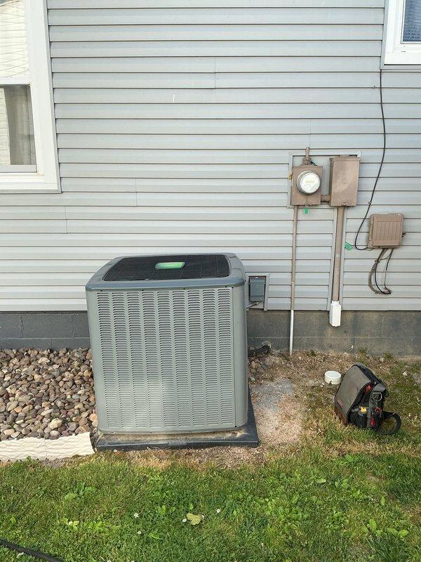 Completed second visit Platinum Level maintenance on single HVAC system consisting of Amana furnace and outdoor condensing unit. Performed comprehensive maintenance protocol including filter inspection and replacement of 16x25x5 media filter, system performance verification, and visual inspection of all components. Recommended service agreement renewal due to system age of 5 years to maintain optimal performance and warranty coverage.